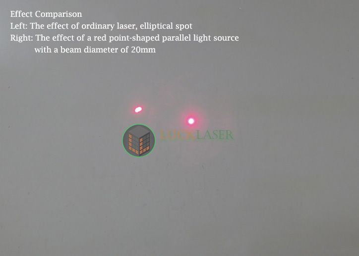 650nm 100mW Portable Laser Pointer Beam Diameter 20mm Red Light Dot ...