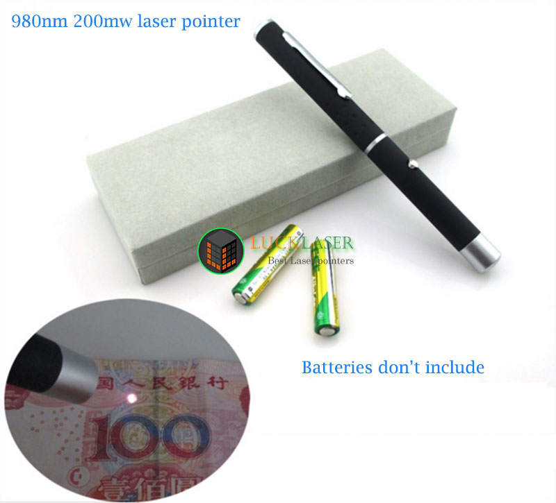 980nm 200mw IR Laser pointer pen style Infrared discriminator - Click Image to Close